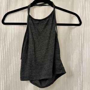 BRANDY MELVILLE Grey Crop Halter Tank